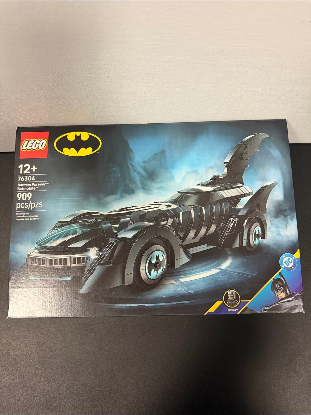 LEGO Black and Light Blue Batman Batmobile 76304